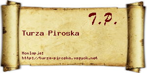Turza Piroska névjegykártya